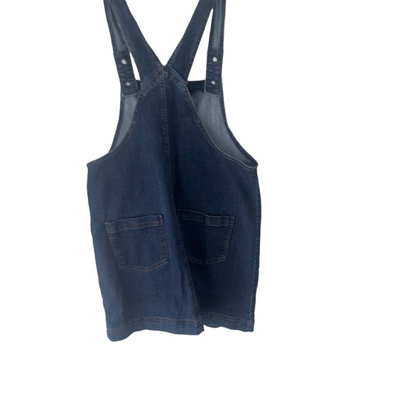 Blue Spice Women's Size Large Denim Button Up Overall Bib Jean Dress - Picture 6 of 8